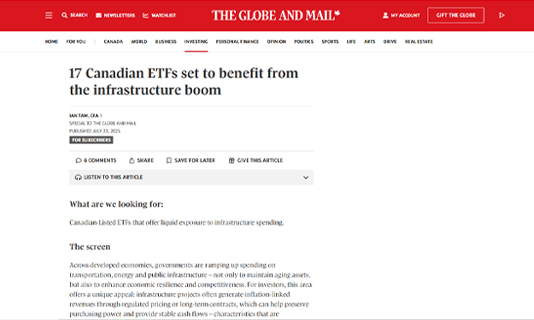 BGIE devrait tirer profit de l'essor de l'infrastructure – The Globe and Mail